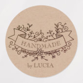 フローラバナースクエレガントリプトの手作りラベル ラベル (デザイン2)