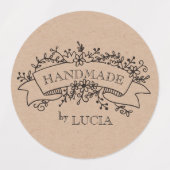 フローラバナースクエレガントリプトの手作りラベル ラベル (デザイン1)