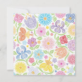 フローラバナーブライダルシャワーの招待 招待状 (裏面)