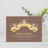 フローラバナーベビーシャワー招待状 招待状 (スタンド正面)