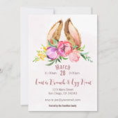 フローラバニーイヤーイースターパーティの招待状 招待状 (正面)