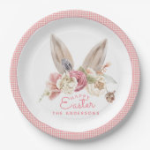 フローラバニーイヤーイースター紙プレート ペーパープレート (正面)