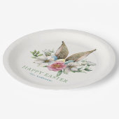 フローラバニーイヤーハッピーイースター ペーパープレート (アングル)