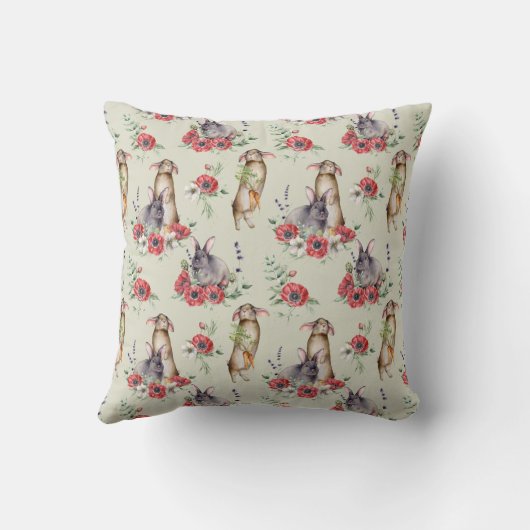 フローラバニーイヤー&エッグズイースター クッション (裏面)