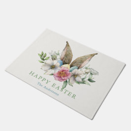 フローラバニーイヤー&エッグズイースター ドアマット