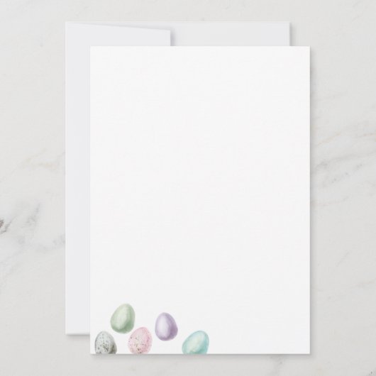 フローラバニーイースターブランチエッグ狩り招待状 招待状 (裏面)