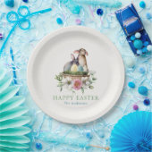 フローラバニーエッグハッピーイースター紙プレート ペーパープレート (パーティー)
