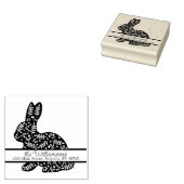 フローラバニーモノグラム差出人住所 ラバースタンプ (押印)