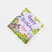 フローラバニーラビットバースデーパーティー スタンダードランチョンナプキン (角)