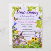 フローラバニーラビット1歳 招待状 (正面)