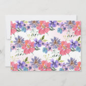 フローラバニー誕生日パーティーへの招待 |イースター 招待状 (裏面)