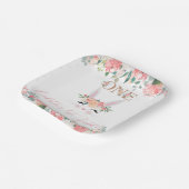 フローラバニー顔ソフバニー1歳の誕生日 ペーパープレート (傾斜あり)