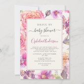 フローラバビースシャワーによるバタフライ駆動 招待状 (正面)