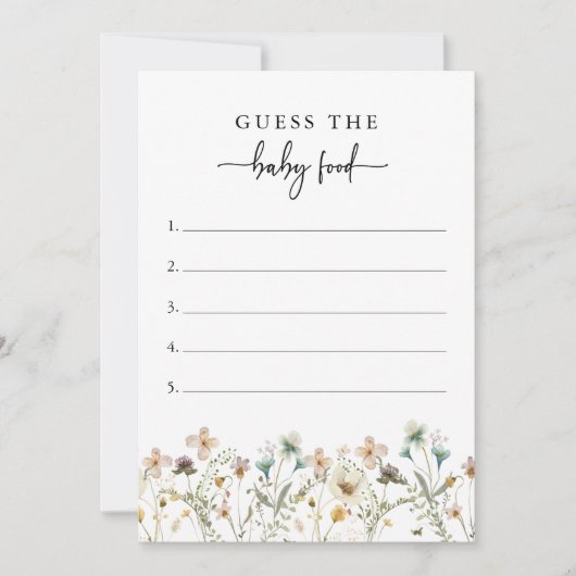 フローラバビースワーゲーム 招待状 (正面)