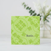 フローラバブル水玉模様ピーグリーンサンキューカード (スタンド正面)