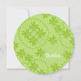 フローラバブル水玉模様ピーグリーン2サンキューカード