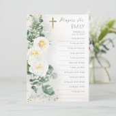 フローラバプテスマが祈りの言葉カード空白のに記入 招待状 (スタンド正面)