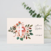 フローラバプテスマとクロスフラットRSVP 出欠カード (スタンド正面)