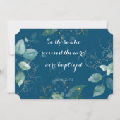 フローラバプテスマカスタムス写真 招待状 (裏面)