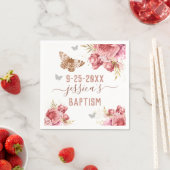 フローラバプテスマパーソナライズされたーペーパーナプキン スタンダードカクテルナプキン (インサイチュ)