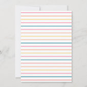 フローラバプテスマ招待状、ピンクイエロークロス招待状 招待状 (裏面)