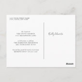 フローラバプテスマ1歳の誕生日フォト招待状 ポストカード (裏面)