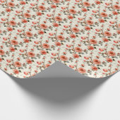 フローラバラとのまわりに植物性ギフトラップ ラッピングペーパー (角)