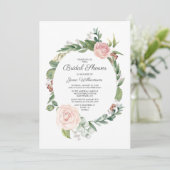 フローラバラと緑のリースブライダルシャワー 招待状 (スタンド正面)