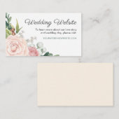 フローラバラと緑のリース結婚のWebサイトカード エンクロージャーカード (正面/裏面)