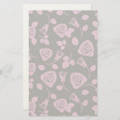 フローラバラの背景 便箋 (正面/裏面)