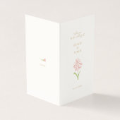 フローラバラアイボリー折り畳みカード結婚式 プログラム (外部)