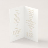 フローラバラアイボリー折り畳みカード結婚式 プログラム (内部)