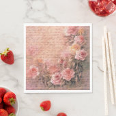 フローラバラアンティーク手書き分離 スタンダードランチョンナプキン (インサイチュ)