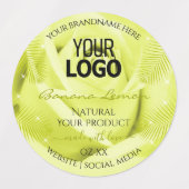 フローラバライエローグリーンパープル製品ラベルロゴ ラベル (デザイン1)