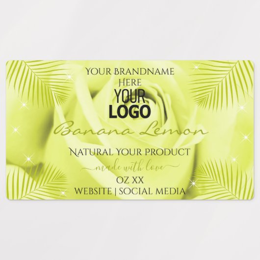 フローラバライエローグリーンパープル製品ラベルロゴ ラベル (デザイン1)