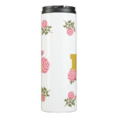 フローラバライニシャル文字モノグラム名カップル タンブラー (裏面)