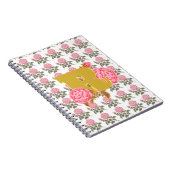 フローラバライニシャル文字モノグラム名カップル ノートブック (右側)