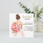 フローラバラウォーター結婚カラーズガウンコレクション 招待状 (スタンド正面)