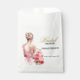 フローラバラウォーター結婚カラーズガウンブライダルシャワー フェイバーバッグ