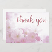 フローラバラエレガント金ゴールドモダンプレーンモダン サンキューカード (正面/裏面)