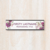 フローラバラオフィスのドアの標識名プレート紫 サインプレート (正面)