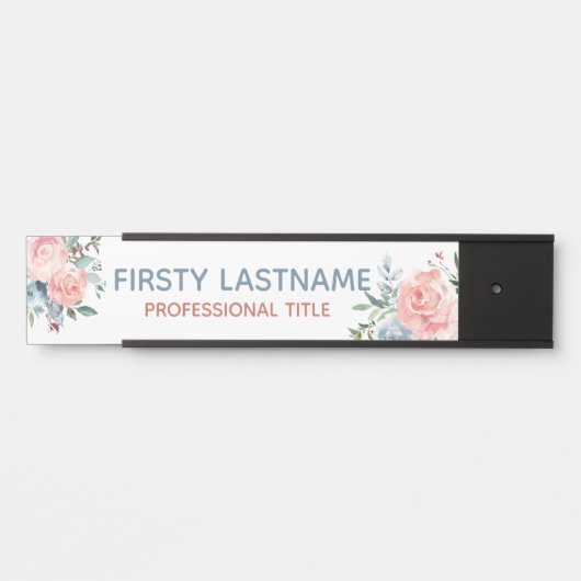 フローラバラオフィスのドアの署名名プレート サインプレート (正面)