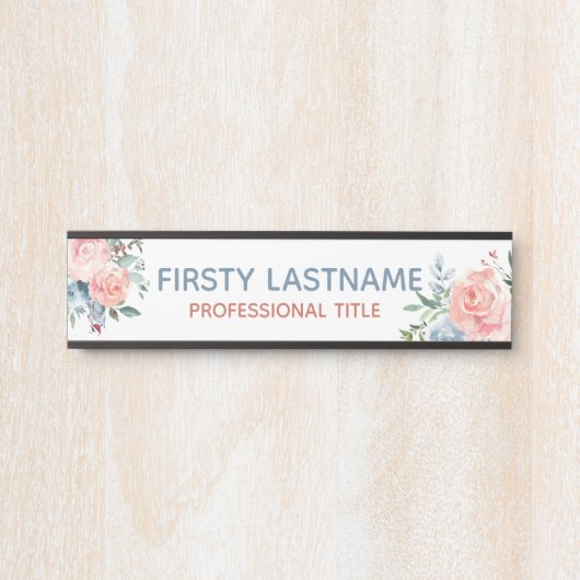 フローラバラオフィスのドアの署名名プレート サインプレート (正面)