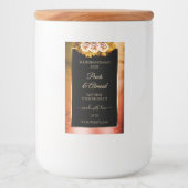 フローラバラオレンジ赤大理石黒製品ラベル フードラベル (正面)