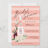 フローラバラガーデン&ワインボトルブライダルシャワー 招待状 (正面)