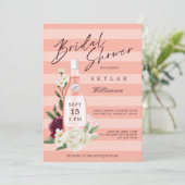 フローラバラガーデン&ワインボトルブライダルシャワー 招待状 (スタンド正面)