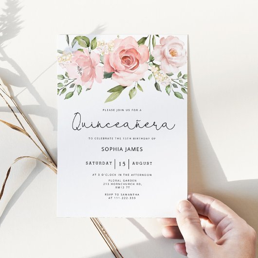 フローラバラキンセアニェラ15歳の誕生日 招待状