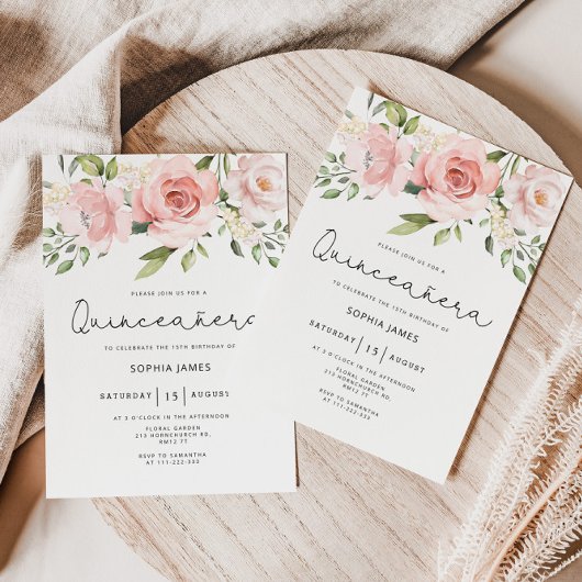 フローラバラキンセアニェラ15歳の誕生日 招待状