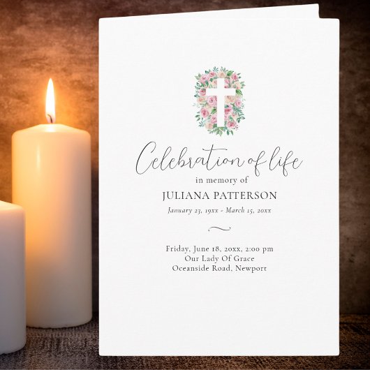 フローラバラクロスフォト葬儀サービス順 プログラム