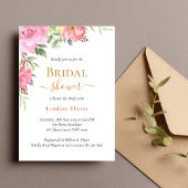 フローラバラグリーンリー金ゴールドブライダルシャワー 招待状